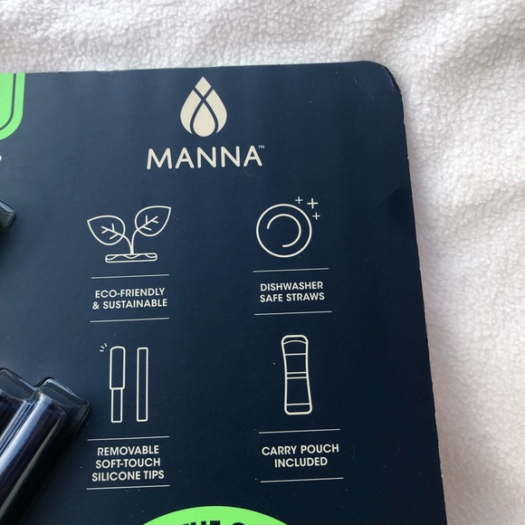NWT Manna Stainless Steel Reusable Straws 13pc Set - Picture 7 of 14